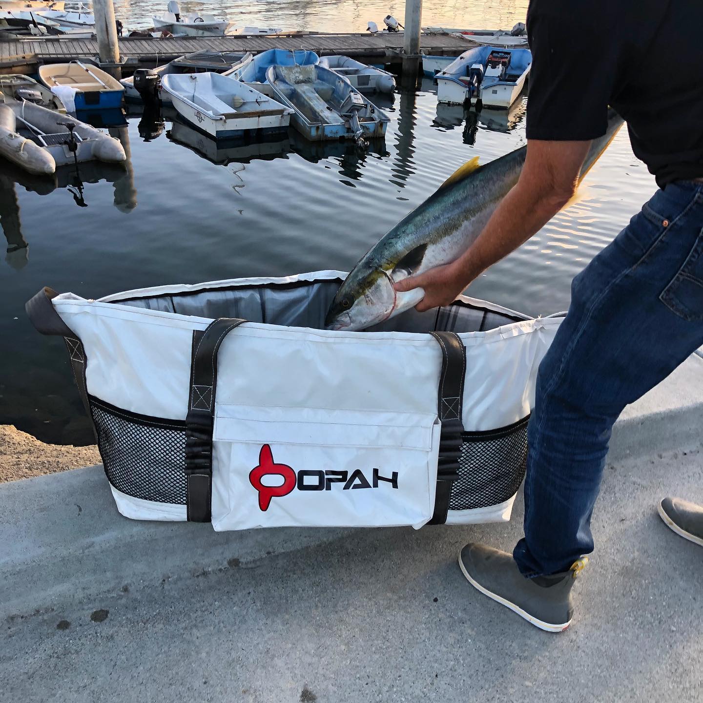 Opah Gear Fathom 4 Fish Cooler Bag Kill Bag. Protect your catch longer. The most reliable fish bag on the market. Purposely built to be the highest quality fish cooler bag in sportfishing. Even great when used as an insulated cooler bag while out camping or for other normal use. The highest quality insulated bag. A perfect Tuna Kill Bag, Dorado Kill bag, or yellowtail kill bag. 