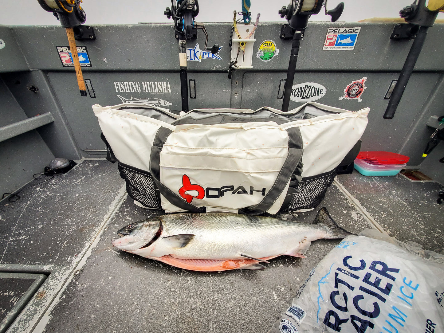 Opah Gear Fathom 4 Fish Cooler Bag Kill Bag. Protect your catch longer. The most reliable fish bag on the market. Purposely built to be the highest quality fish cooler bag in sportfishing. Even great when used as an insulated cooler bag while out camping or for other normal use. The highest quality insulated bag. A perfect Tuna Kill Bag, Dorado Kill bag, or yellowtail kill bag.
