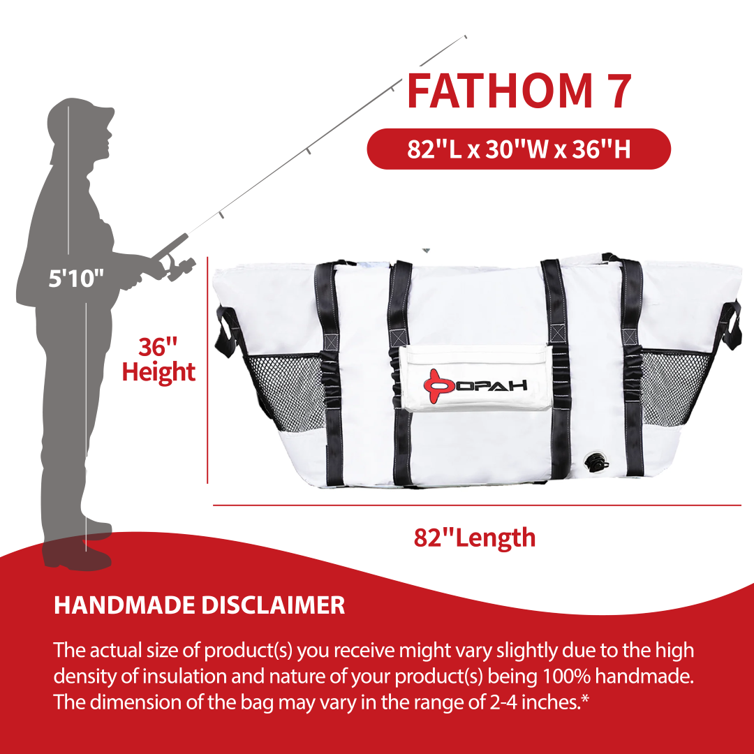 Fathom 7 Insulated Cooler Bag, Cow Tuna 82L x 30W x 36H – Opah