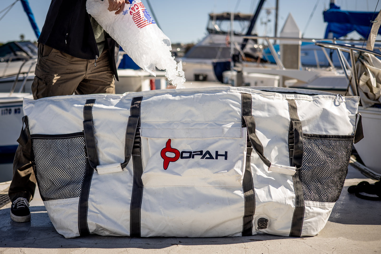 Opah Gear Fathom 6 Fish Cooler Bag Kill Bag. Protects your catch longer. The most reliable fish bag on the market. Purposely built to be the highest quality fish cooler bag in sportfishing. Even great when used as an insulated cooler bag while out camping or for other normal use. The highest quality insulated bag. A perfect Tuna Kill Bag, Dorado Kill bag, or yellowtail kill bag.