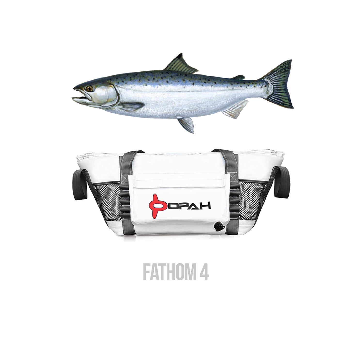 Opah Gear Fathom 4 Fish Cooler Bag Kill Bag. Protect your catch longer. The most reliable fish bag on the market. Purposely built to be the highest quality fish cooler bag in sportfishing. Even great when used as an insulated cooler bag while out camping or for other normal use. The highest quality insulated bag. A perfect Tuna Kill Bag, Dorado Kill bag, or yellowtail kill bag. 