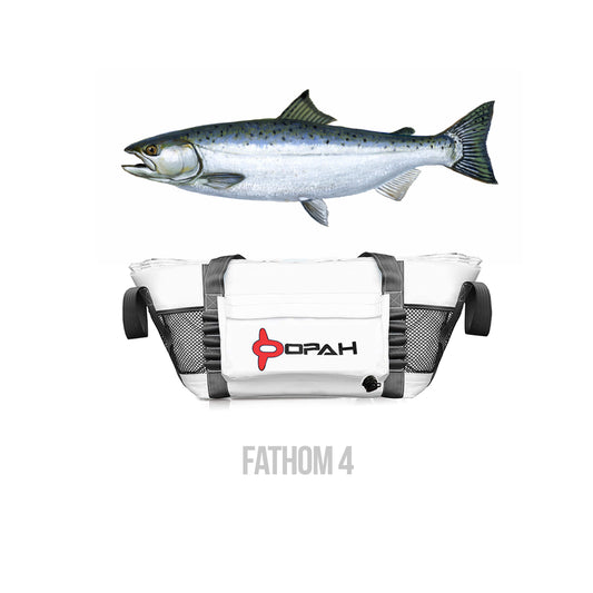 Opah Gear Fathom 4 Fish Cooler Bag Kill Bag. Protect your catch longer. The most reliable fish bag on the market. Purposely built to be the highest quality fish cooler bag in sportfishing. Even great when used as an insulated cooler bag while out camping or for other normal use. The highest quality insulated bag. A perfect Tuna Kill Bag, Dorado Kill bag, or yellowtail kill bag. 